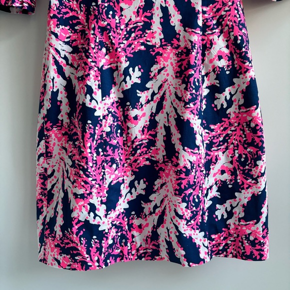 Lily Pulitzer Fiesta Stretch Shift Mini Dress in Nauti Navy Beyond the Sea Sz 00 - Picture 4 of 17